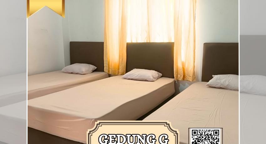 Ekonomi 3 Single Bed- Gedung G (Harga @55.000/Person/Bed/Night)